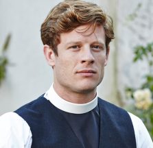 Actor James Norton as vicar Sidney Chambers in the TV mystery series, Grantchester.