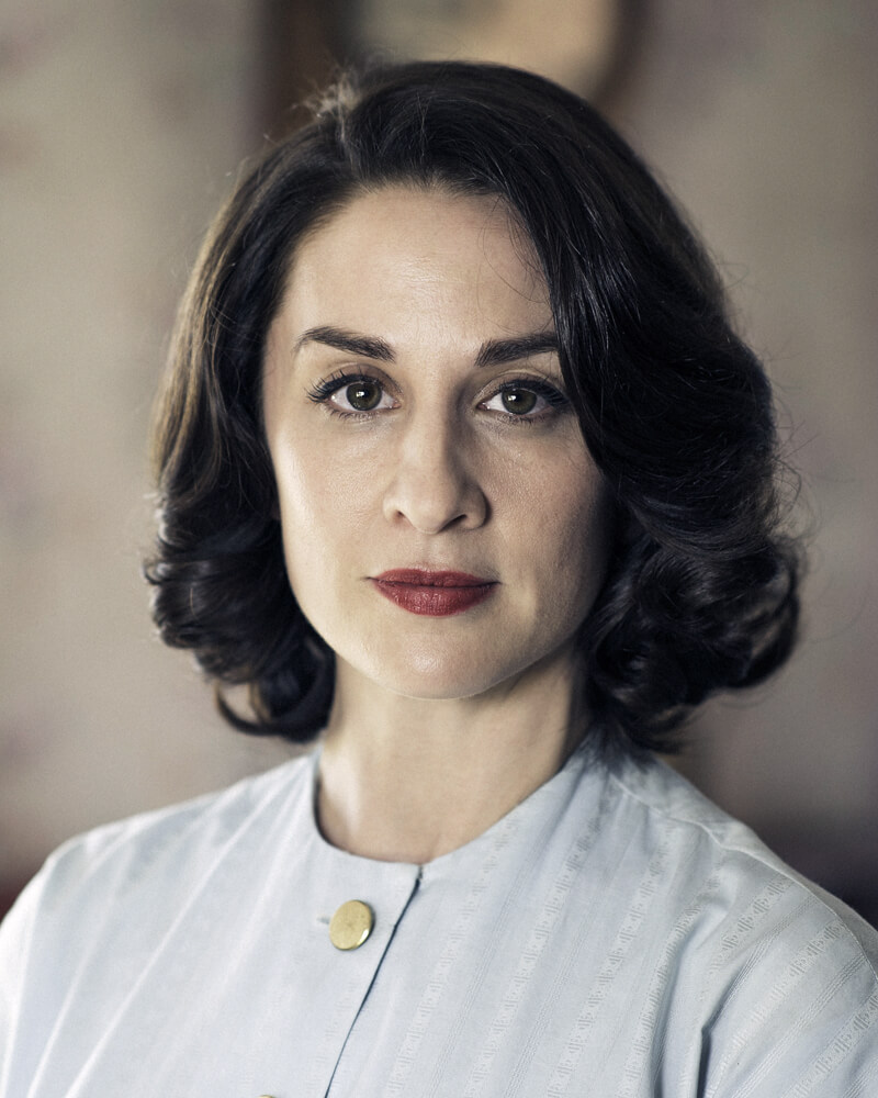 Actress Morven Christie as Amanda Kendall in the TV mystery series, Grantchester.