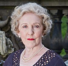 Actress Patricia Hodge as Mrs. Pumphrey in All Creatures Great and Small on PBS MASTERPIECE