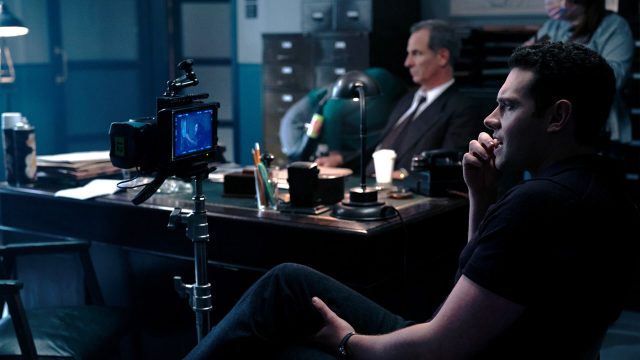 Actor Tom Brittney directing Grantchester Season 7